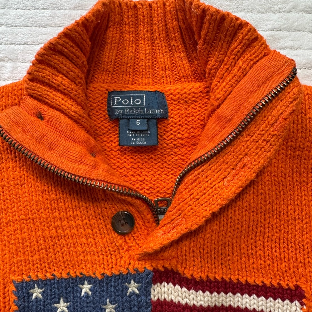 Polo by Ralph Lauren Orange Kids Sweater - Picture 3 of 9